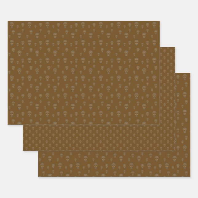 Halloween Skull Wrapping Paper Set (Set)
