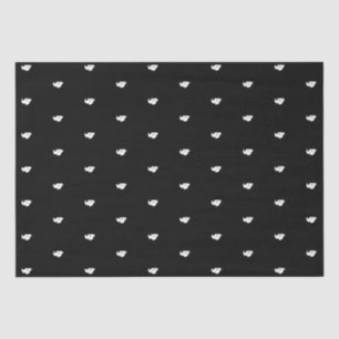 Halloween skulls black and white pattern tissue paper