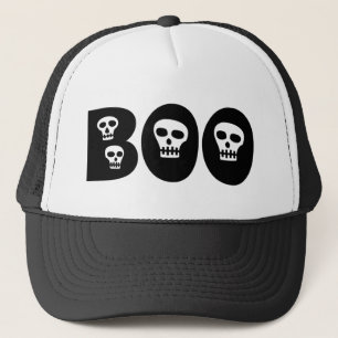 Halloween Skulls "Boo" Trucker Hat