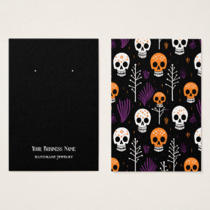 Halloween Skulls Earring Display Card