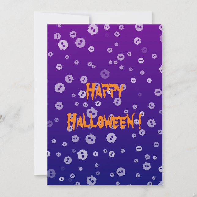 Halloween Skulls Flat Card (Front)