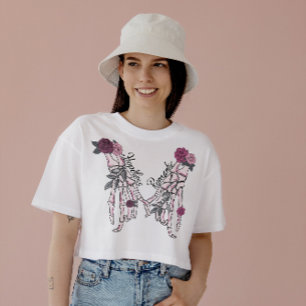 HALLOWEEN SKULLS HOLDING HANDS  HOPLESS ROMANTIC T-Shirt