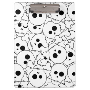 Halloween Skulls Pattern Clipboard