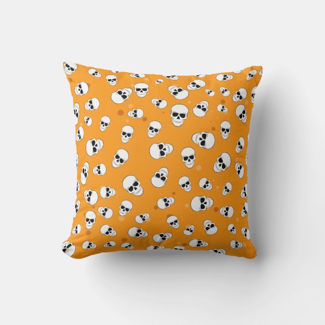 Halloween Skulls Pattern Cushion (Front)