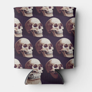 Halloween Skulls: Spooky Seamless Pattern. Can Cooler