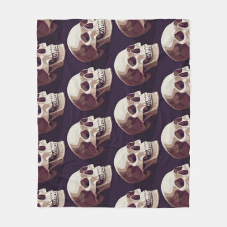 Halloween Skulls: Spooky Seamless Pattern. Fleece Blanket