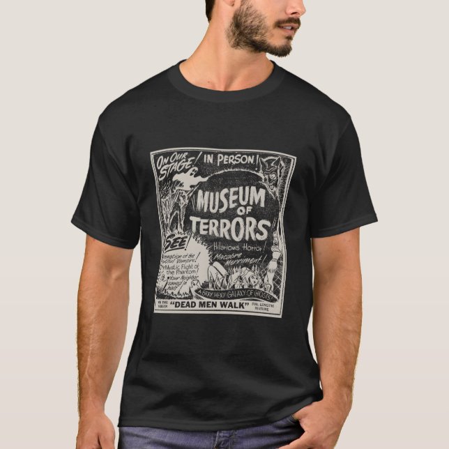 Halloween Slasher Horror Movie Museum Of Terrors T-Shirt (Front)