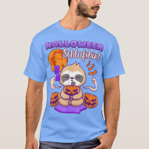 Halloween Sleep , Sloth, In German 3985 T-Shirt