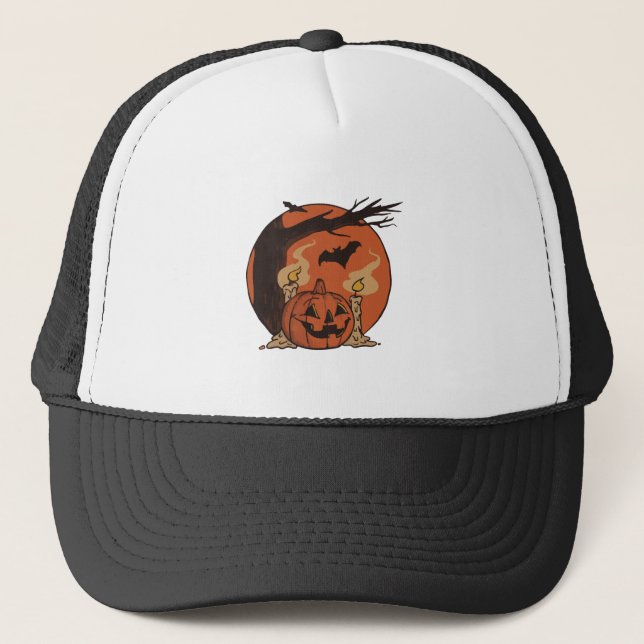 halloween sleep trucker hat (Front)