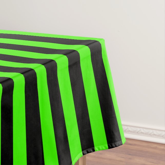 Halloween Slime Green and Black  Tablecloth (In Situ)