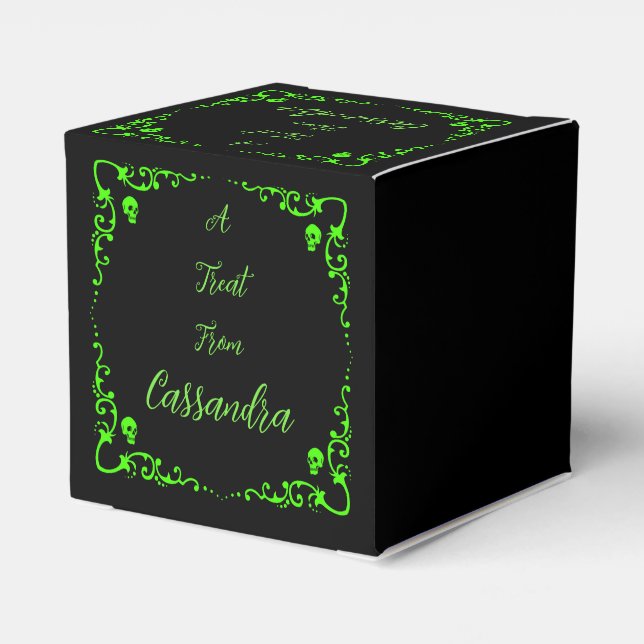 Halloween Slime Green  Favour Box (Back Side)