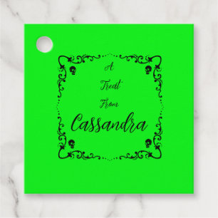 Halloween Slime Green Personalised Favour Tags