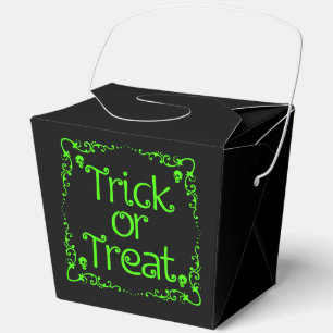 Halloween Slime Green Trick or Treat Favour Box