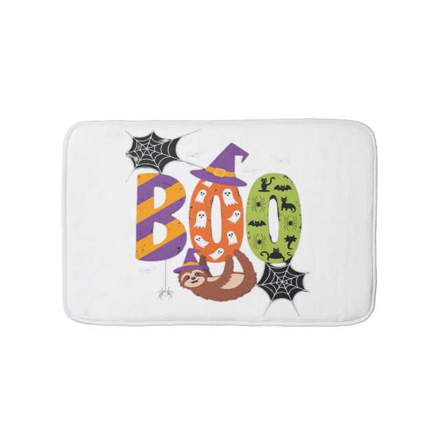Halloween Sloth Boo Lazy Essential T-Shirt Bath Mat (Front)