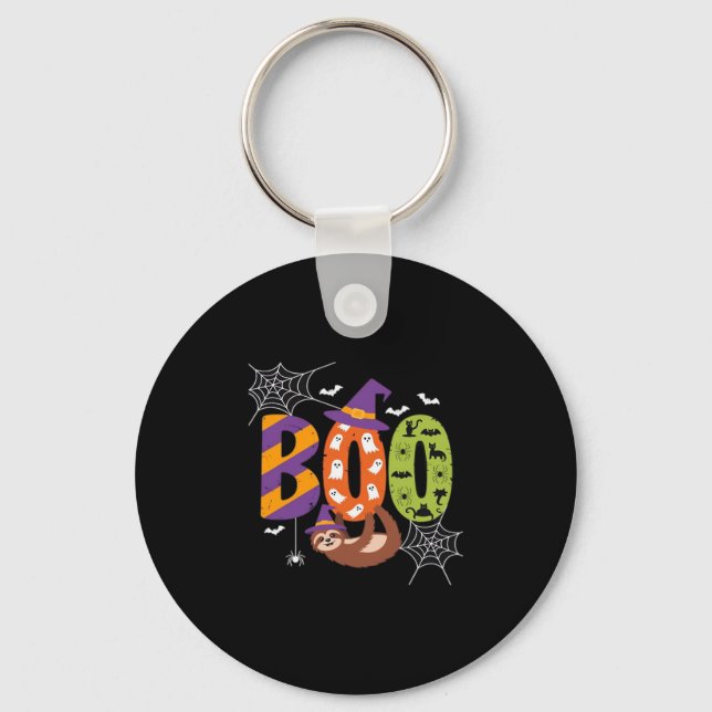 Halloween Sloth Boo Lazy Essential T-Shirt Key Ring (Front)