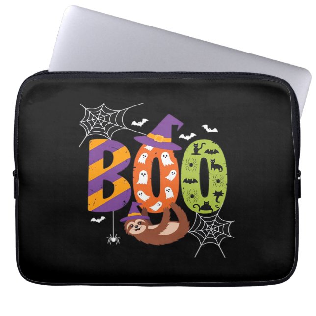 Halloween Sloth Boo Lazy Essential T-Shirt Laptop Sleeve (Front)