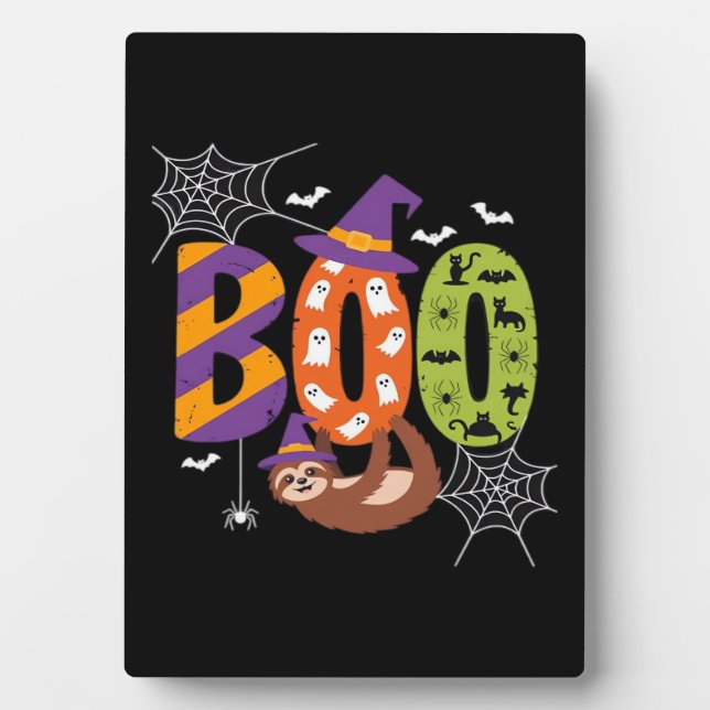 Halloween Sloth Boo Lazy Essential T-Shirt Plaque (Front)