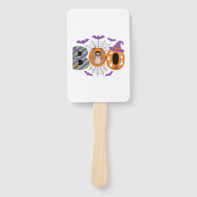 Halloween Sloth Cute Essential T-Shirt Hand Fan (Front)