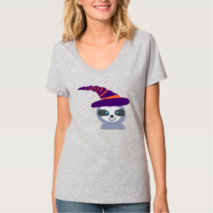 Halloween Sloth in Witch's Hat T-Shirt