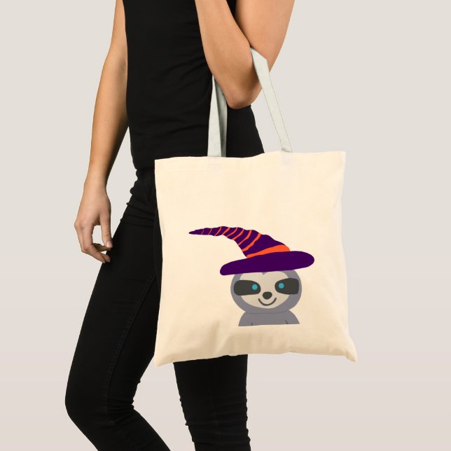 Halloween Sloth in Witch's Hat  Tote Bag (Front (Product))