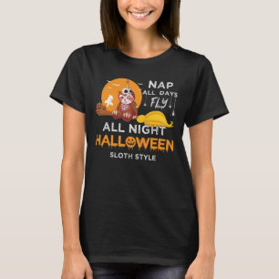 Halloween sloth nap all day T-Shirt