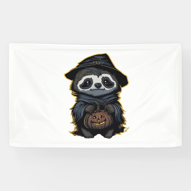 Halloween sloth Oversized T-Shirt Banner (Horizontal)