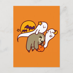 Halloween Sloth Postcard