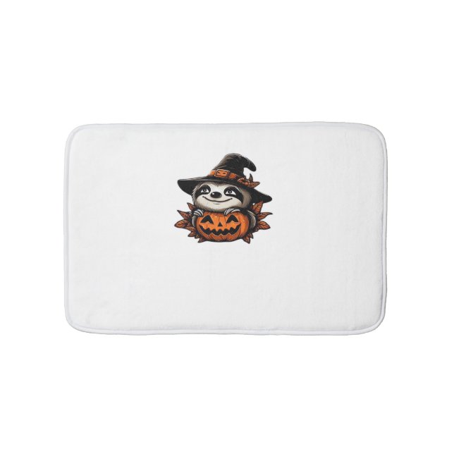 Halloween Sloth Pumpkin Festivity Classic T-Shirt Bath Mat (Front)