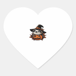 Halloween Sloth Pumpkin Festivity Classic T-Shirt Heart Sticker
