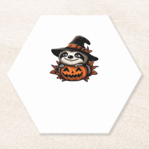 Halloween Sloth Pumpkin Festivity Classic T-Shirt Paper Coaster