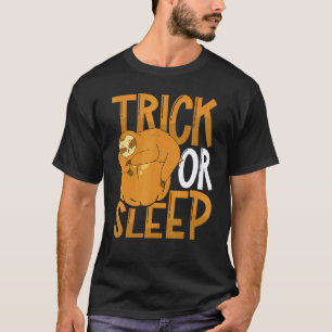 Halloween Sloth Pumpkin Trick Or Sleep T-Shirt