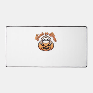 Halloween Sloth Trick or Sleep Cute Sloth Pumpkin Desk Mat