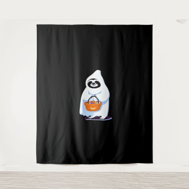 Halloween Slothful Design, This is my Human Costum Tapestry (Front)