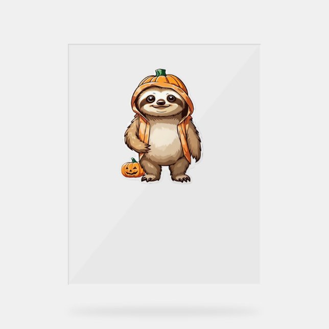 Halloween Slothster Essential T-Shirt Acrylic Sign (Front)