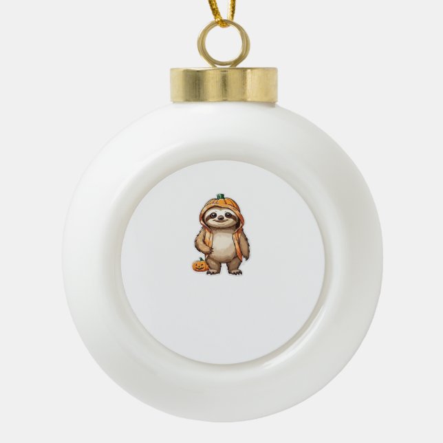 Halloween Slothster Essential T-Shirt Ceramic Ball Christmas Ornament (Front)