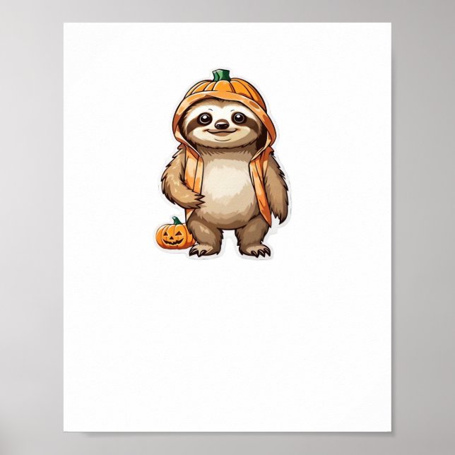 Halloween Slothster Essential T-Shirt Poster (Front)