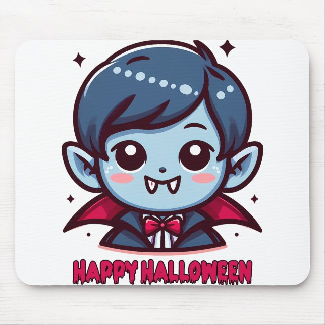 Halloween - Small cute vampire Mouse Mat (Front)