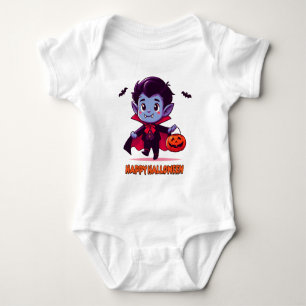 Halloween - Small Vampire and pumpkin Baby Bodysuit