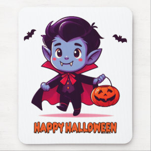 Halloween - Small Vampire and pumpkin Mouse Mat