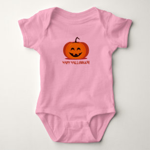 Halloween Smiling Pumpkin/Boho Rainbow One-Piece Baby Bodysuit