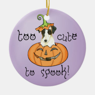 Halloween Smooth Fox Terrier Ceramic Tree Decoration