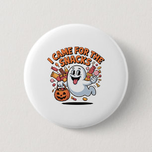 Halloween Snacks Ghost Funny Trick-or-treat Candy  6 Cm Round Badge