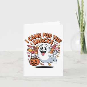 Halloween Snacks Ghost Funny Trick-or-treat Candy Card