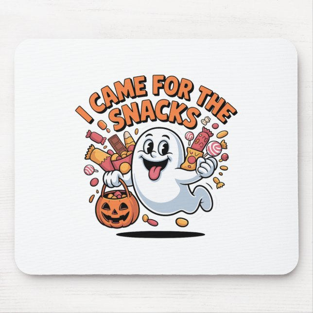 Halloween Snacks Ghost Funny Trick-or-treat Candy  Mouse Mat (Front)