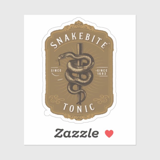 Halloween Snakebite Tonic Witchs Potion Bottle (Sheet)