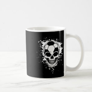 Halloween Soccer Byll Pumpkin Skull Soccer Player  Coffee Mug