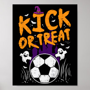 Halloween Soccer Kick Or Treat Football Costume Bo Poster