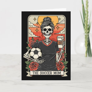Halloween Soccer Mum Funny Tarot Card Skeleton Gam