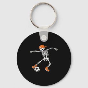 Halloween Soccer Skeleton Football Trick Or Treat  Key Ring