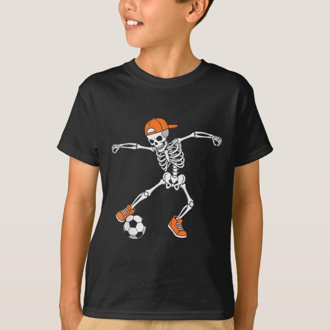 Halloween Soccer Skeleton Football Trick Or Treat  T-Shirt (Front)